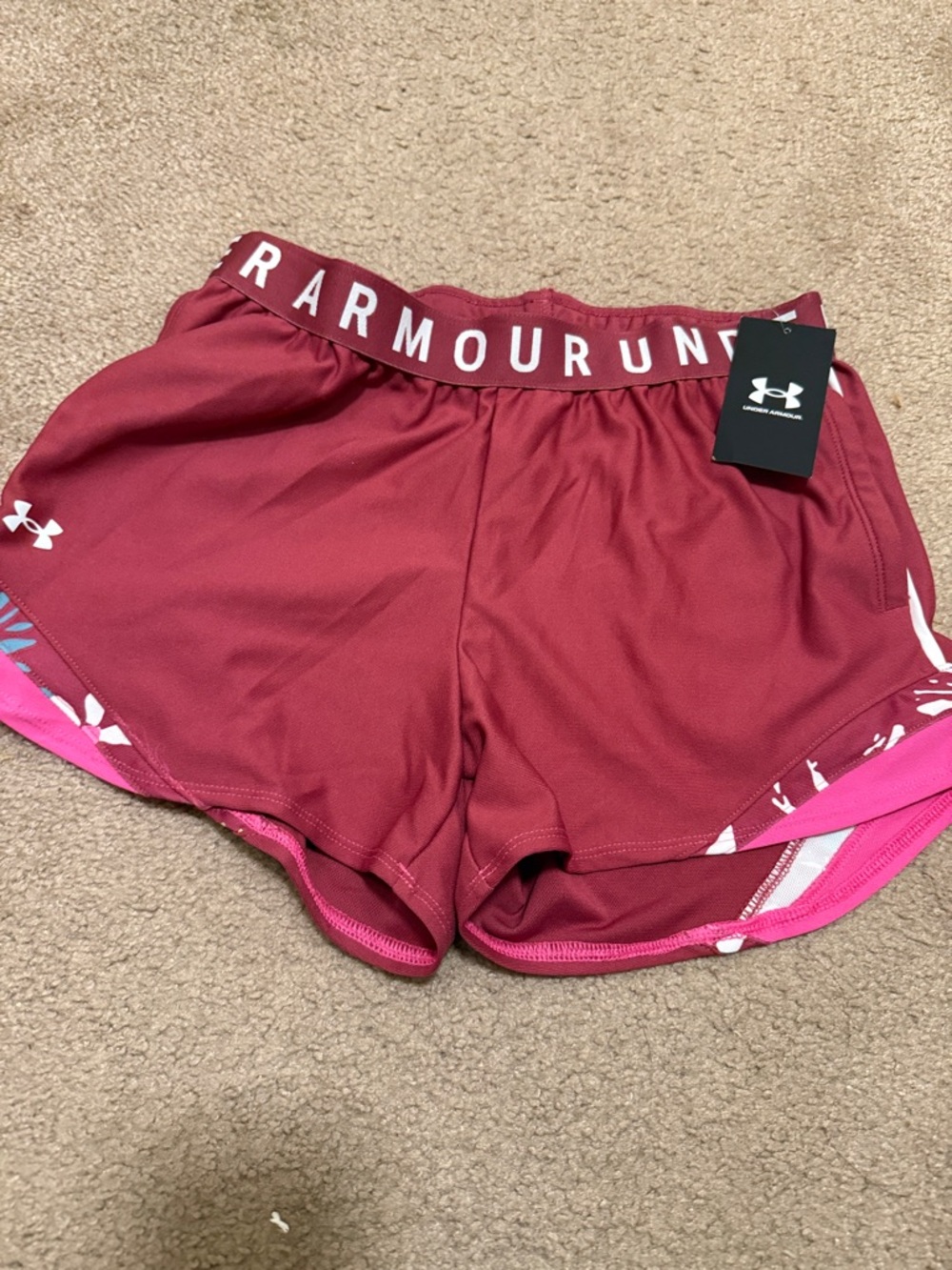 Under Armour Maroon Athletic Shorts